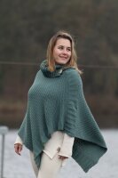 Knit Factory Nicky Gestrickter Poncho Iced Clay