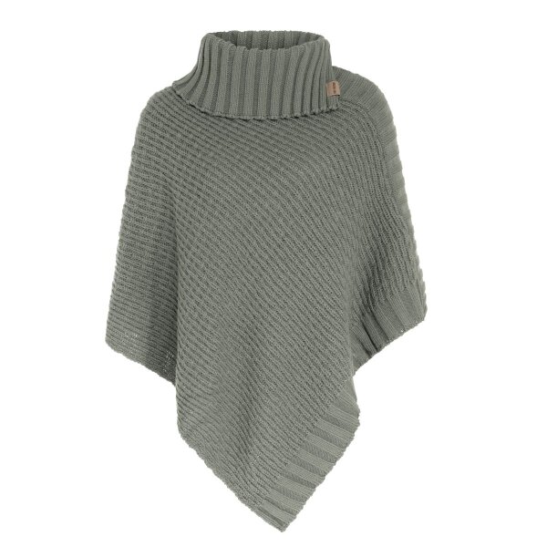 Knit Factory Nicky Gestrickter Poncho Urban Green