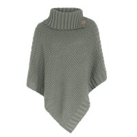 Knit Factory Nicky Gestrickter Poncho Urban Green