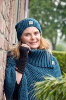 Knit Factory Nicky Gestrickter Poncho Urban Green