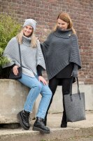 Knit Factory Nicky Gestrickter Poncho Urban Green