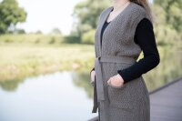 Knit Factory Luna Strickweste Urban Green 40/42