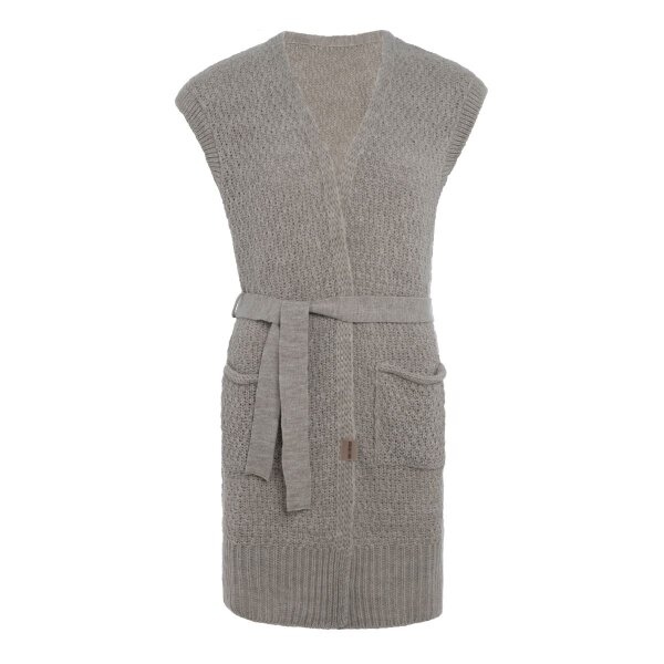Knit Factory Luna Strickweste Iced Clay 40/42