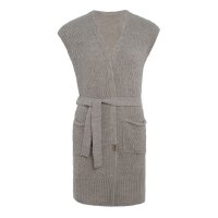 Knit Factory Luna Strickweste Iced Clay 40/42