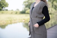 Knit Factory Luna Strickweste Grau 40/42