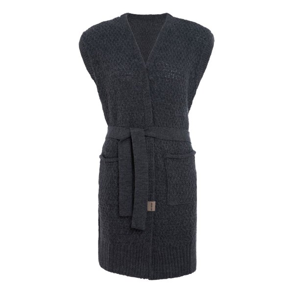 Knit Factory Luna Strickweste Anthrazit 40/42