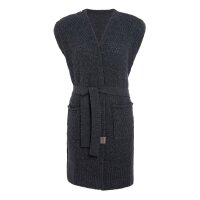 Knit Factory Luna Strickweste Anthrazit 40/42
