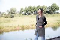 Knit Factory Luna Strickweste Anthrazit 40/42