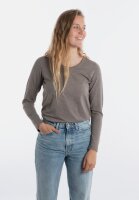 Knit Factory Lily Shirt Taupe L Langen Ärmeln