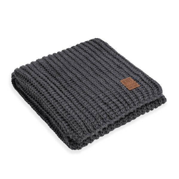 Knit Factory Cody Plaid Anthrazit 160x130 160x130 cm