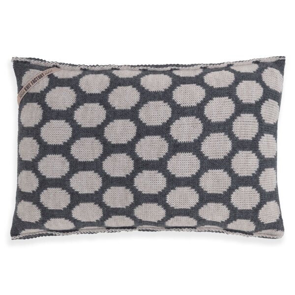 Knit Factory Cody Kissen Anthrazit/Iced Clay 60x40