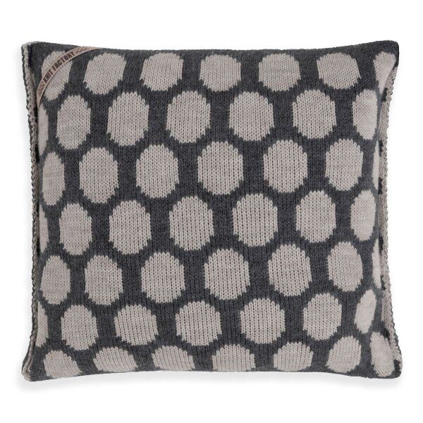 Knit Factory Cody Kissen Anthrazit/Iced Clay 50x50