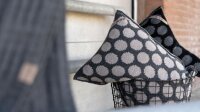 Knit Factory Cody Kissen Schwarz/Anthrazit 50x50