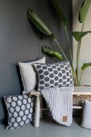 Knit Factory Cody Kissen Schwarz/Anthrazit 50x50