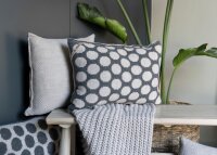 Knit Factory Cody Kissen Schwarz/Anthrazit 50x50