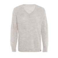 Knit Factory Ilse Strickpullover V-Ausschnitt Beige 40/42