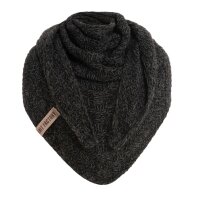Knit Factory Sally Dreiecksschal Schwarz/Anthrazit