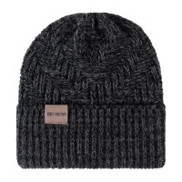 Knit Factory Sally Mütze Schwarz/Anthrazit