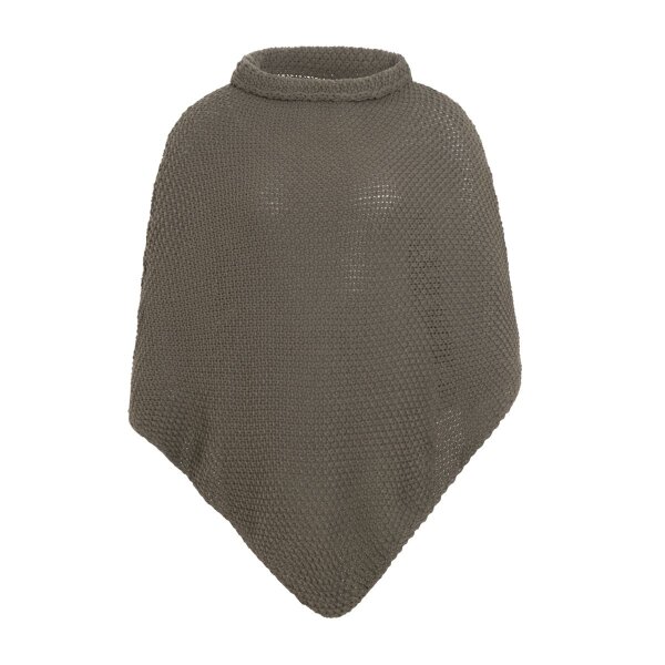 Knit Factory Coco Gestrickter Poncho Cappuccino