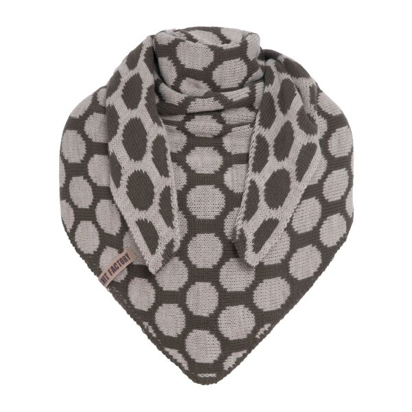Knit Factory Liva Dreiecksschal Taupe/Iced Clay