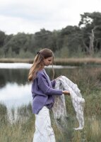 Knit Factory Liva Dreiecksschal Anthrazit/Grau
