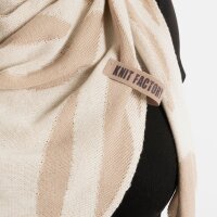 Knit Factory Leaf Dreieckstuch Ecru/Dark Beige