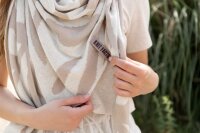 Knit Factory Leaf Dreieckstuch Ecru/Dark Beige