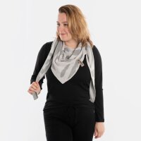Knit Factory Leaf Dreieckstuch Bright Grey/Grau