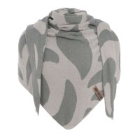 Knit Factory Leaf Dreieckstuch Bright Grey/Grau