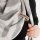 Knit Factory Leaf Dreieckstuch Bright Grey/Grau