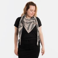 Knit Factory Leaf Dreieckstuch Kieselgrau/Med Grey