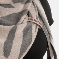 Knit Factory Leaf Dreieckstuch Kieselgrau/Med Grey