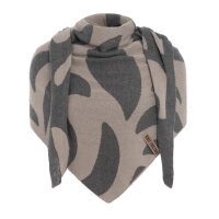 Knit Factory Leaf Dreieckstuch Kieselgrau/Med Grey