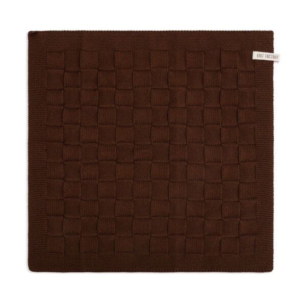 Knit Factory Küchentuch Uni Chocolate