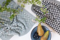 Knit Factory Küchentuch Cubes Ecru/Jeans