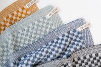 Knit Factory Küchentuch Cubes Ecru/Ocker