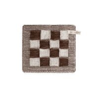 Knit Factory Topflappen Block Ecru/Chocolate