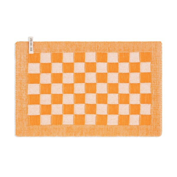 Knit Factory Tischset Block Ecru/Orange