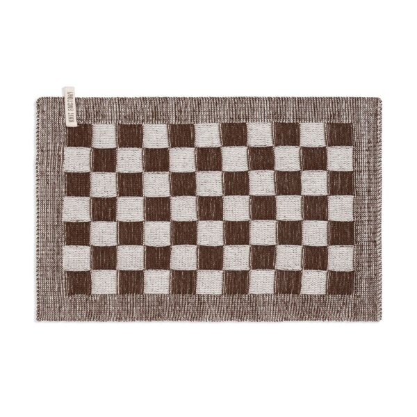 Knit Factory Tischset Block Ecru/Chocolate