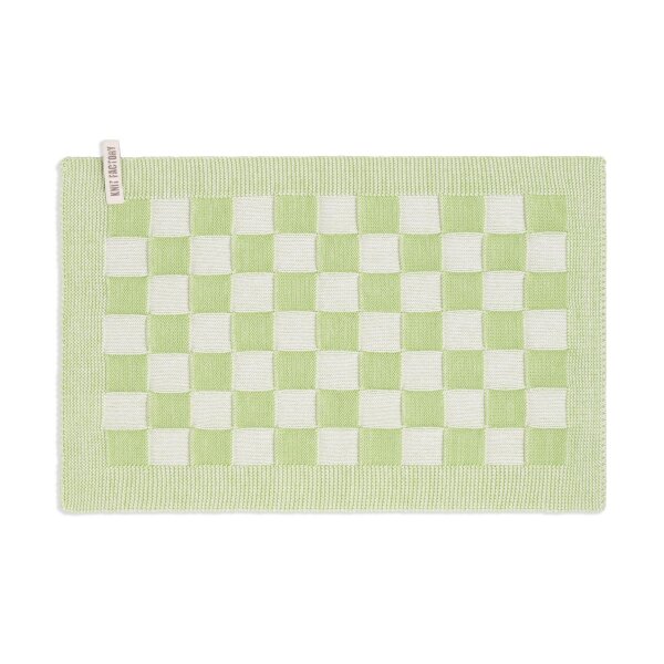 Knit Factory Tischset Block Ecru/Spring Green