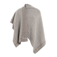 Knit Factory Dusk Poncho Cape Marron/Iced Clay