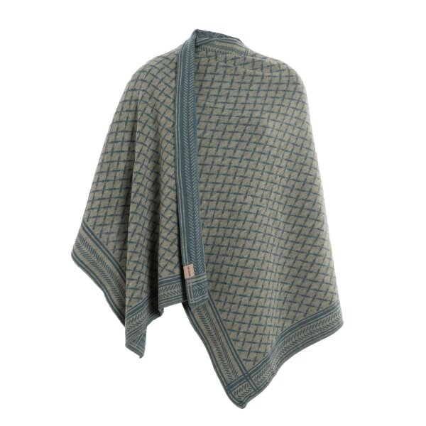 Knit Factory Dusk Poncho Cape Laurel/Urban Green