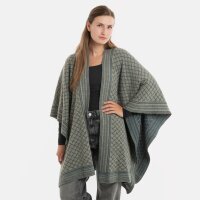 Knit Factory Dusk Poncho Cape Laurel/Urban Green