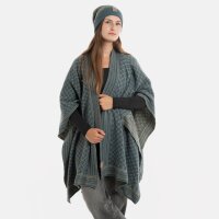 Knit Factory Dusk Poncho Cape Laurel/Urban Green