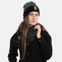 Knit Factory Dusk Mütze Schwarz/Anthrazit