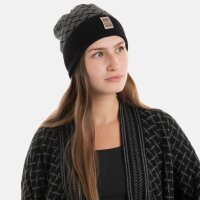 Knit Factory Dusk Mütze Schwarz/Anthrazit
