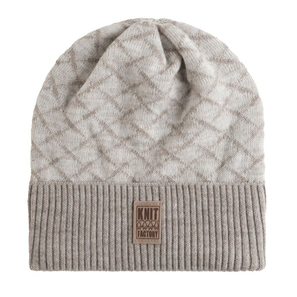 Knit Factory Dusk Mütze Iced Clay/Beige