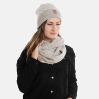 Knit Factory Dusk Mütze Iced Clay/Beige