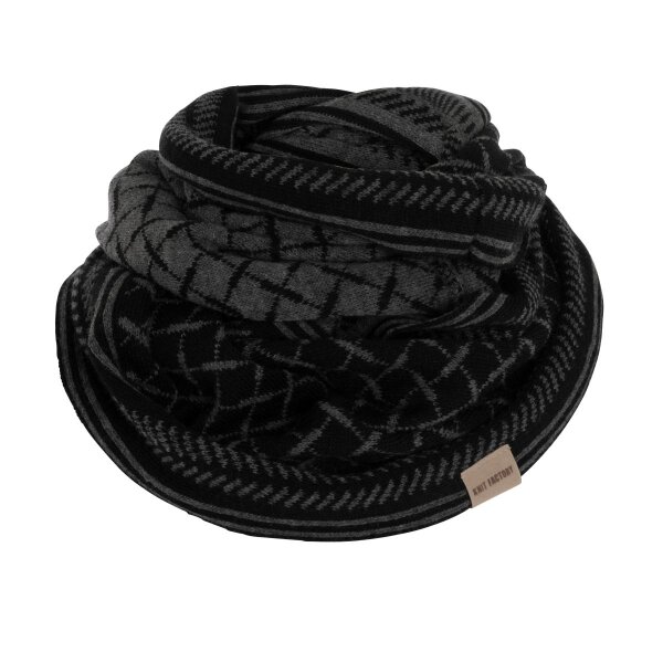 Knit Factory Dusk Loop Schal Schwarz/Anthrazit