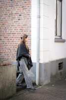 Knit Factory Dusk Poncho Cape Schwarz/Anthrazit